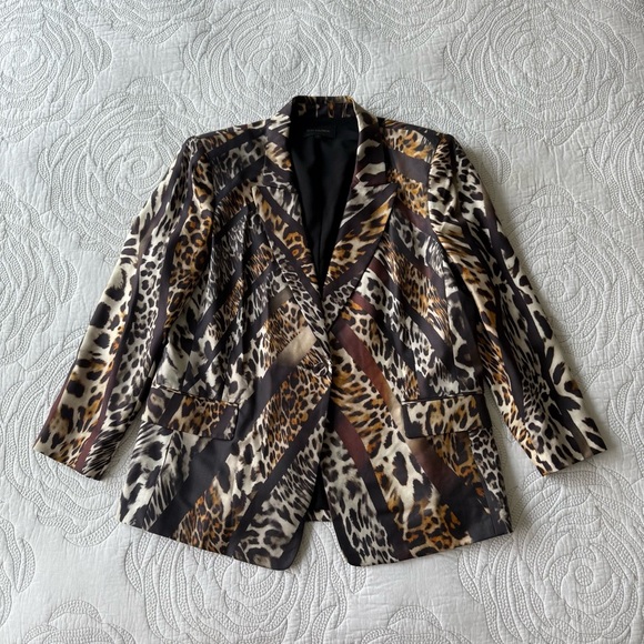 Kobi Halperin - Mackenzie Silk Jacket - Mixed Animal Print - Picture 4 of 13